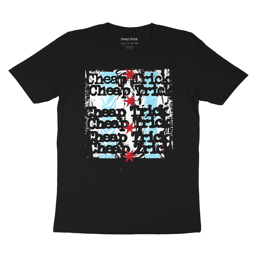 CHICAGO DISTRESSED LOGO - ブラックTシャツ